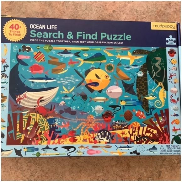 Nwt mudpuppy ocean life puzzle - search and find